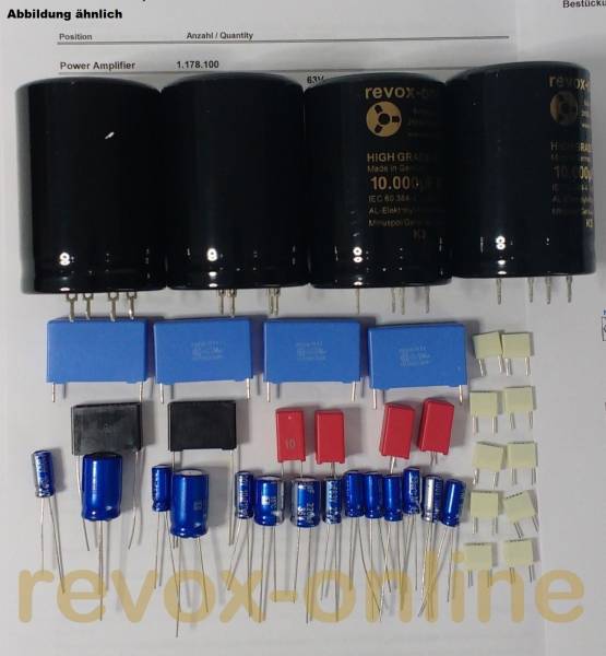 Kondensatorensatz Revox B750 Endstufen