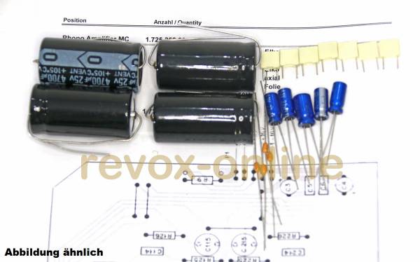 Kondensatorensatz Revox B250 Phono Amplifier MC